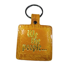 We The People Leather Keychain Bicentennial 1776- 1976 Keychain